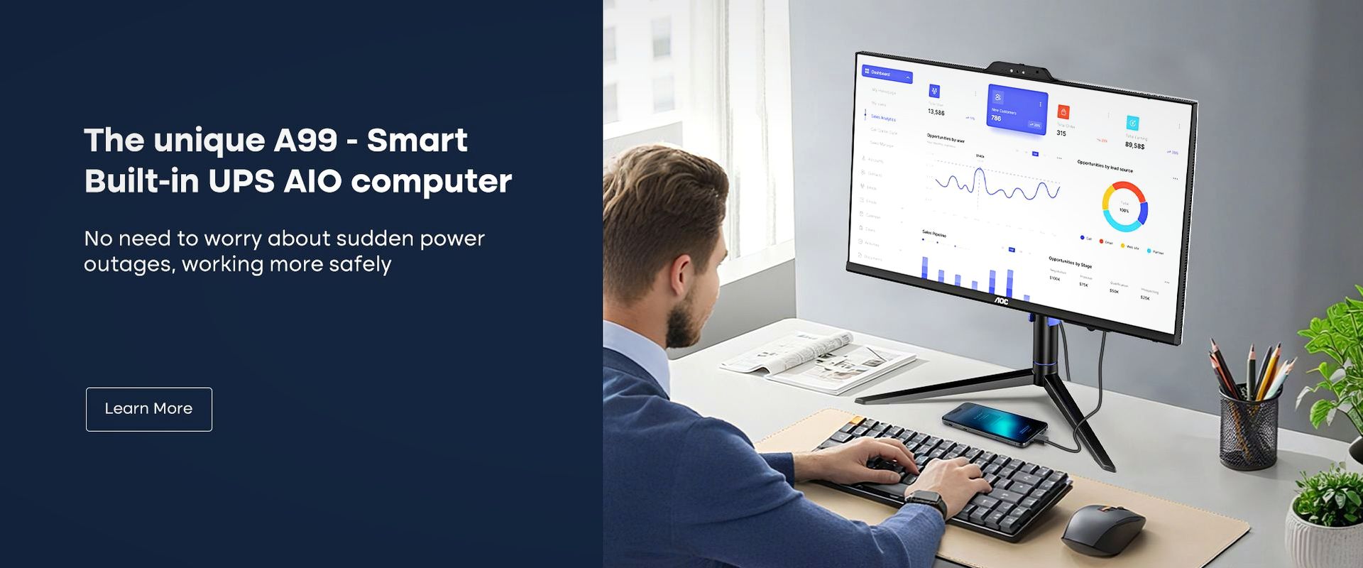 A99 — Smart Built-in UPS All-in-One PC