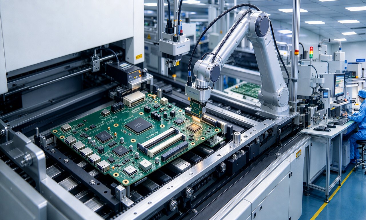 Advanced SMT workshop - laptop motherboard precision assembly